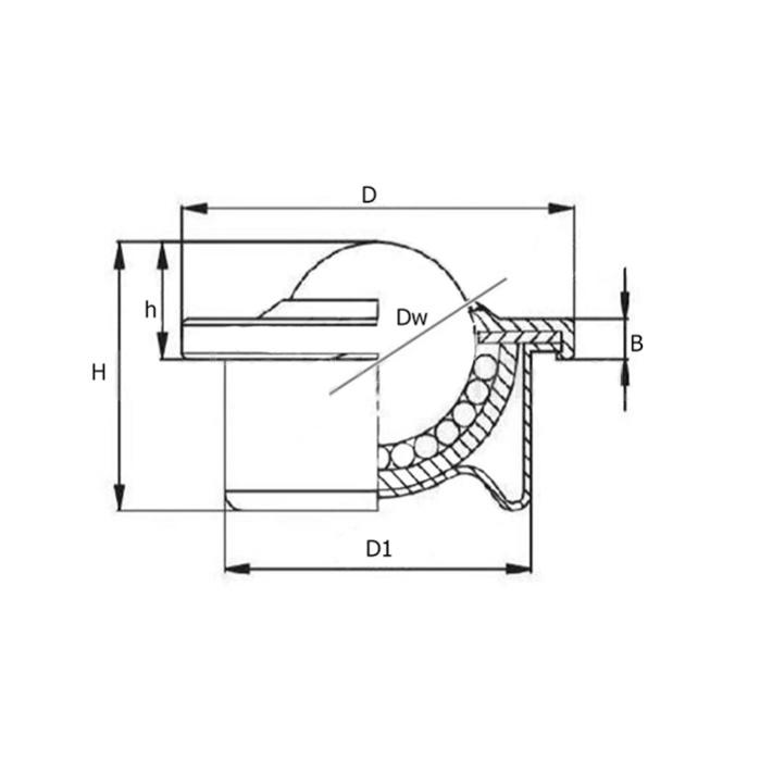 Шариковая опора CY15H SS/SS ISKRA