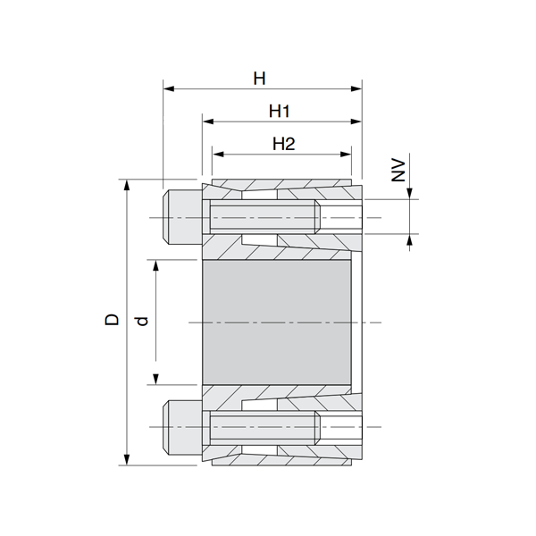 Зажимная втулка KLHH050 (PHF FX120-50x78) ISKRA