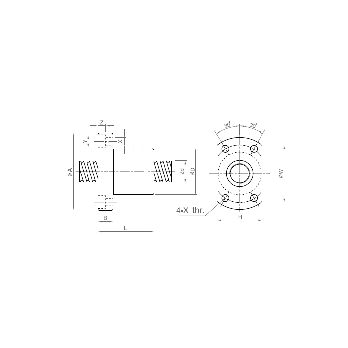 Гайка ШВП SFU1002 ISKRA