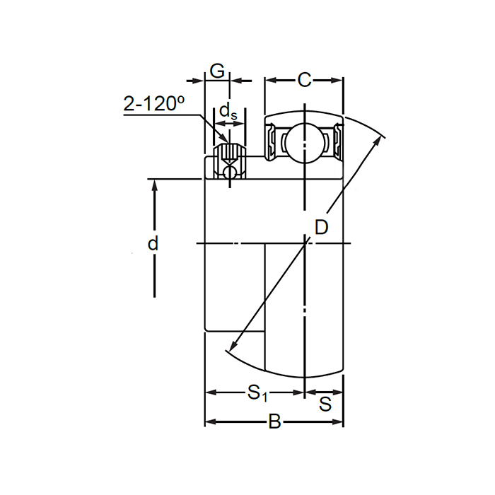 Подшипник SB203 ISKRA
