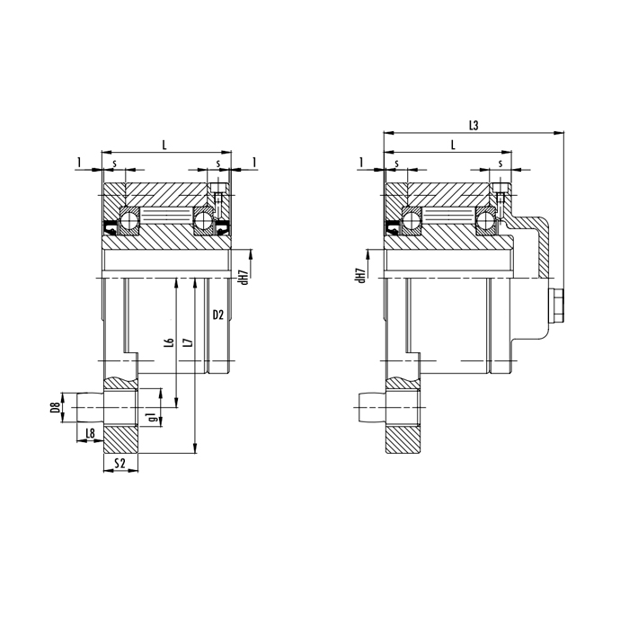 Фланец для обгонных муфт 150F5 (150F3) ISKRA