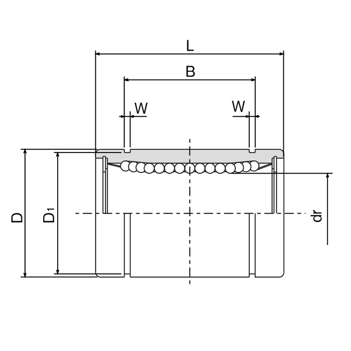 Линейный подшипник LME12-UU ISKRA