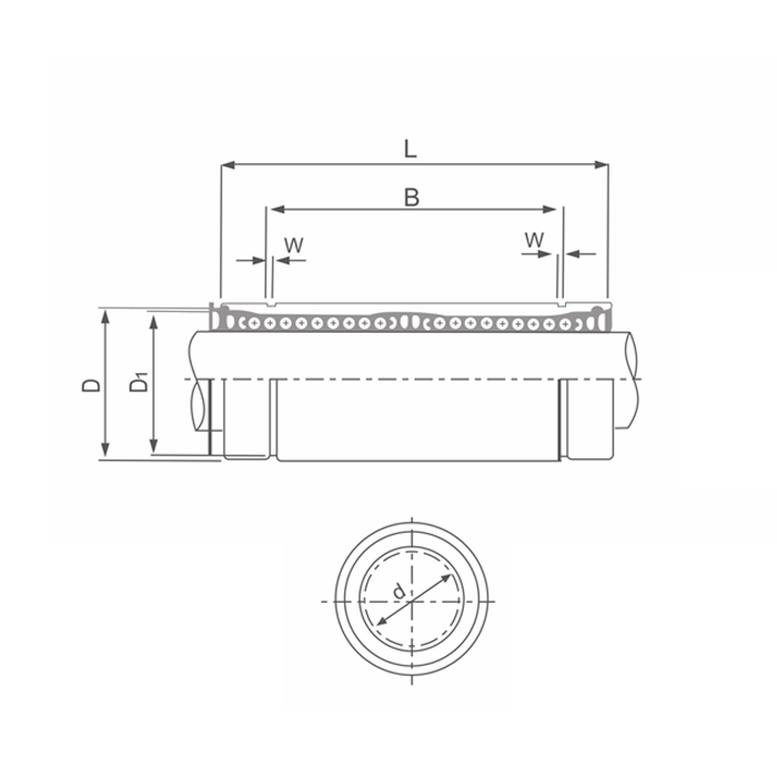 Линейный подшипник LM35-L-UU ISKRA