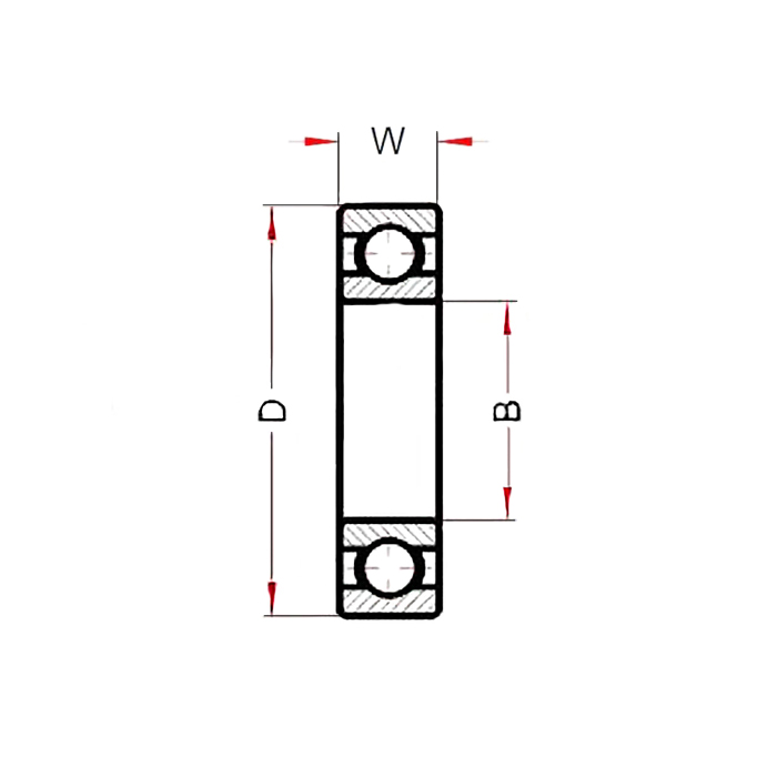 Высокотемпературный подшипник 608 BHTS ZZ 280° ISKRA
