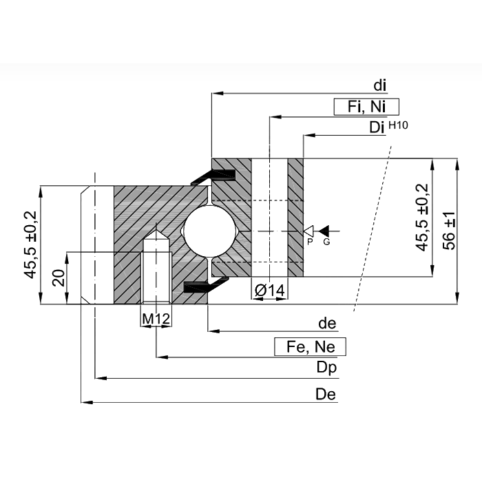 ОПУ стандартная серия с одним рядом шариков EB1.20.0414.200-1STPN ISKRA