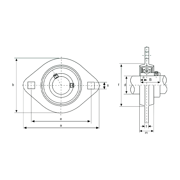 Подшипниковый узел SBPFL204 ISKRA