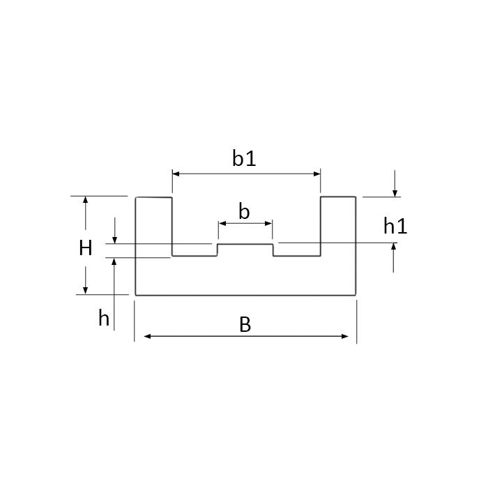 Направляющая для цепи 08B-1 тип 1E H=15 L=2000 ISKRA