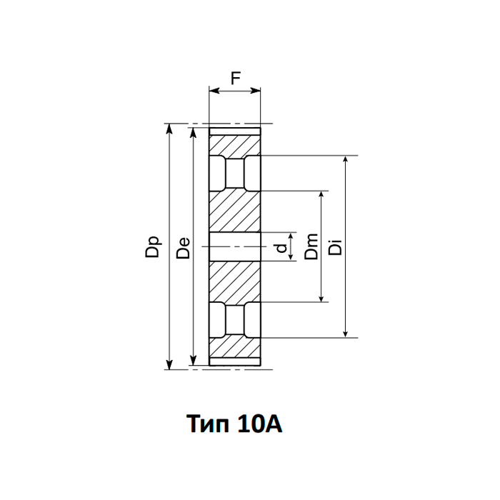Шкив зубчатый под расточку 90-8M-50(PHP90-8M-50RSB) ISKRA