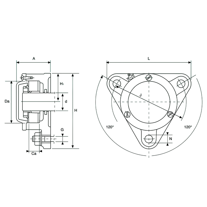 Разъемный фланцевый корпус 722512DB (FNL512B) ISKRA