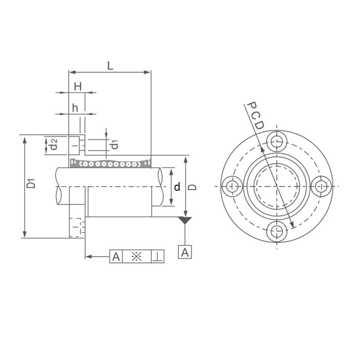 Линейный подшипник LMF10-UU ISKRA