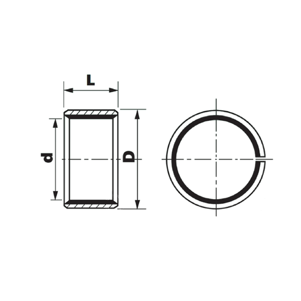 Втулка скольжения KU2525SF1SN (PCM252825) ISKRA