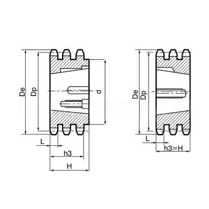 Звездочка под втулку тапербуш для цепи: 16B-3, Z=21, 1" x 17,02 mm TT12021 (PHS 16B-3 TB 21) ISKRA