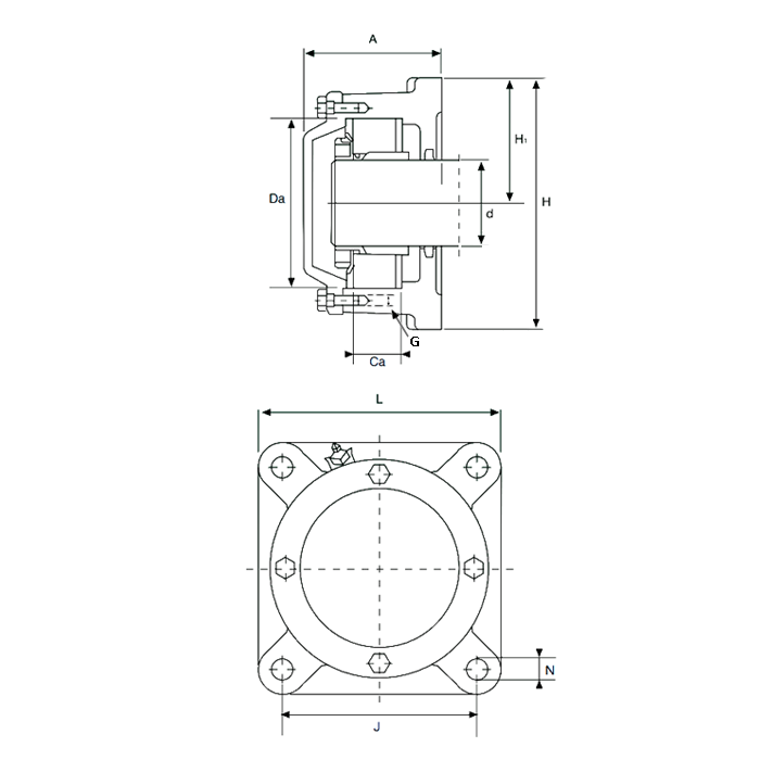 Разъемный фланцевый корпус 722520A (FNL520A) ISKRA