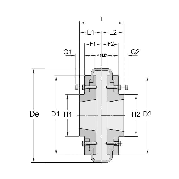 Торообразная муфта в сборе под втулку тапербуш 2517(ВН-НАР) FLEX F90 ISKRA