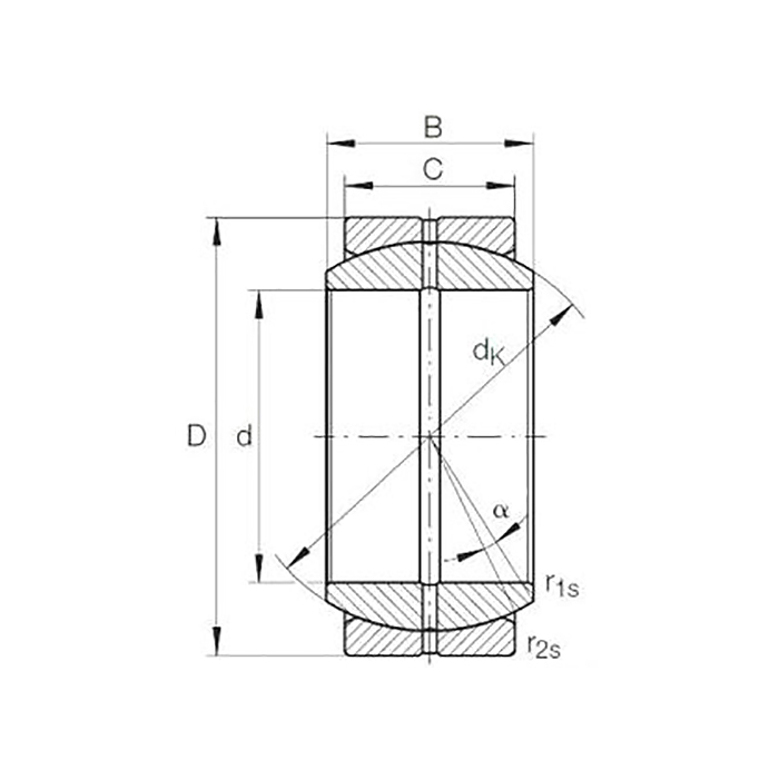 Подшипник GEZ50ES-2RS ISKRA
