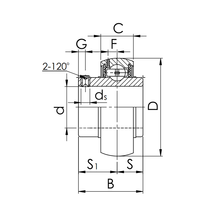 Подшипник UC205 ISKRA