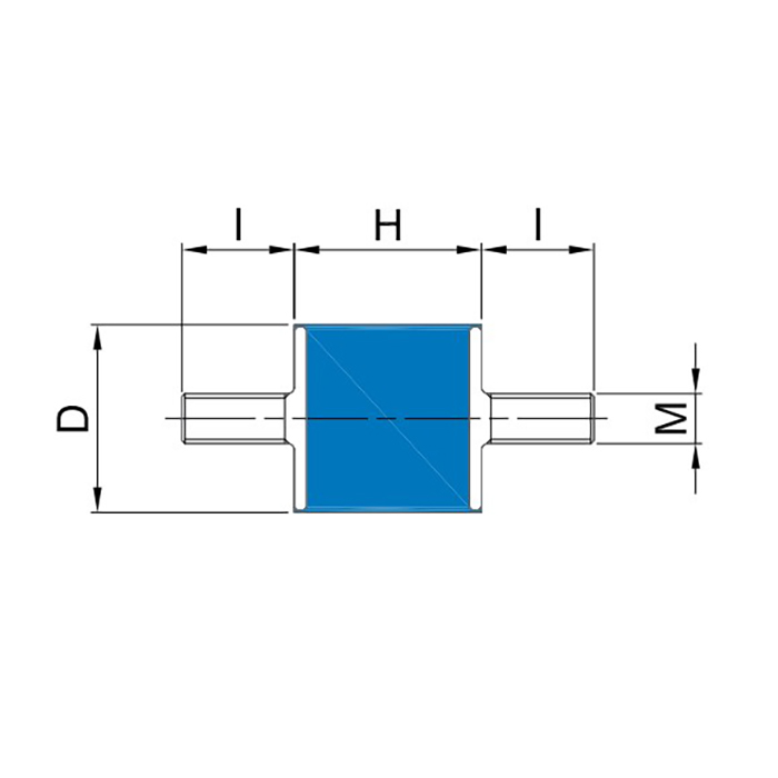 Виброизолятор MM15X15 M4X10 MM15150410 ISKRA