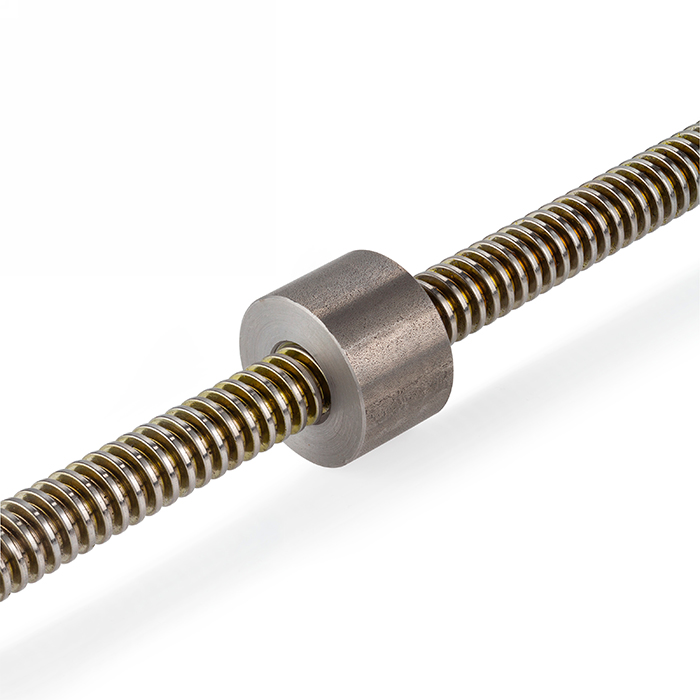 Гайка трапецеидальная (сталь) d=10 мм, шаг резьбы 2 мм (лев. резьба), KSM 10-2-G ISKRA