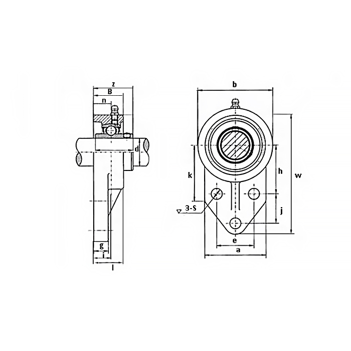 Подшипниковый узел UCFB209 ISKRA