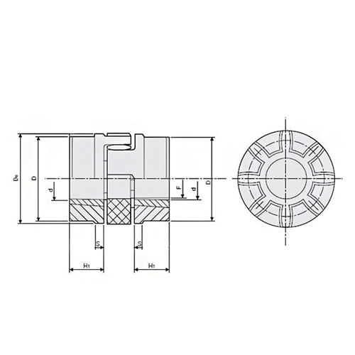 Полумуфта под втулку 1615 GTE4860 ISKRA