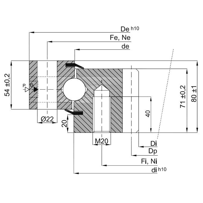 ОПУ стандартная серия с одним рядом шариков ZB1.25.1055.200-1SPTN ISKRA