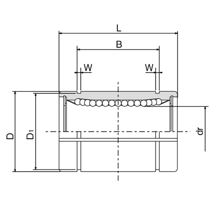 Линейный подшипник LME25-UU-AJ ISKRA