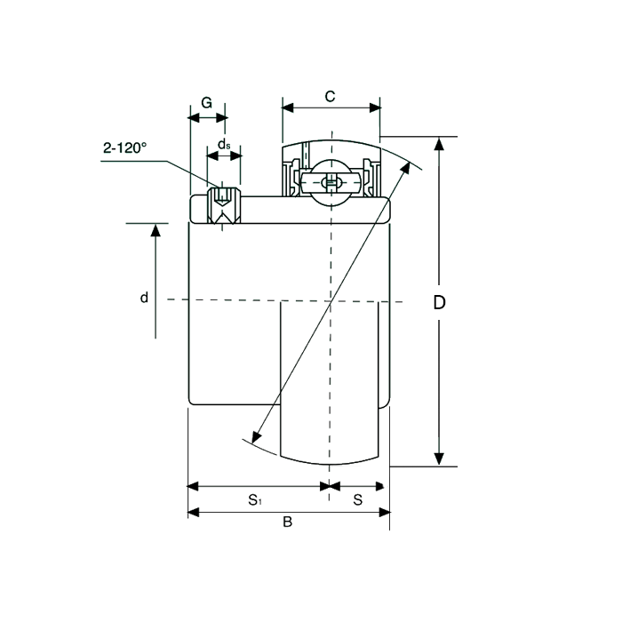 Подшипник SB205 ISKRA