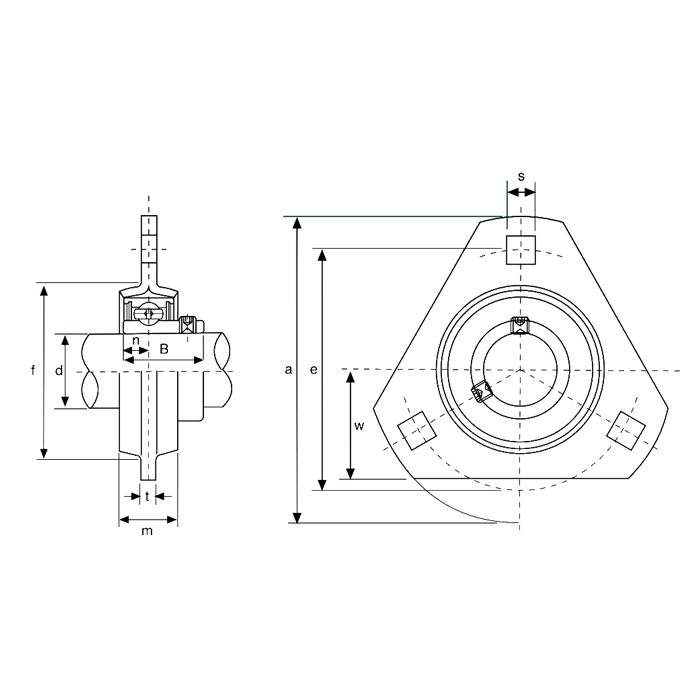 Подшипниковый узел SBPFT204 ISKRA