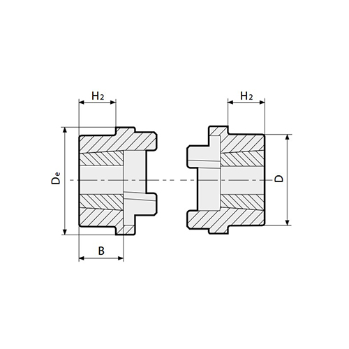 Полумуфта под втулку 2517 HRCI180 ISKRA