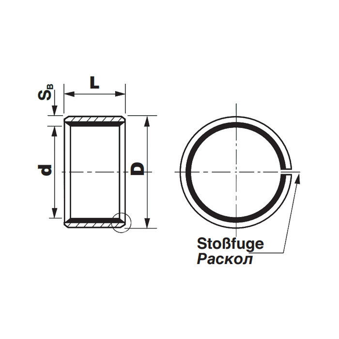 Втулка скольжения KU4545SF1 (PCM455045) ISKRA