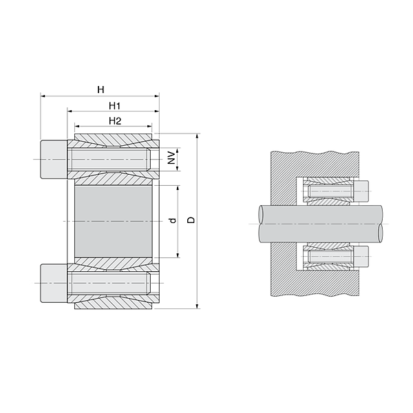 Зажимная втулка KLGG040 (PHF FX10-40x65) ISKRA