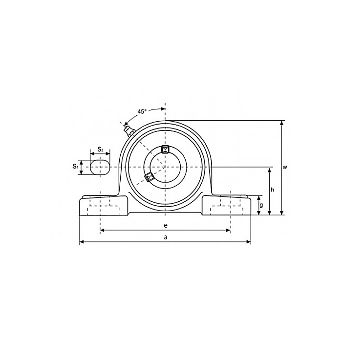 Подшипниковый узел UCP204 ISKRA
