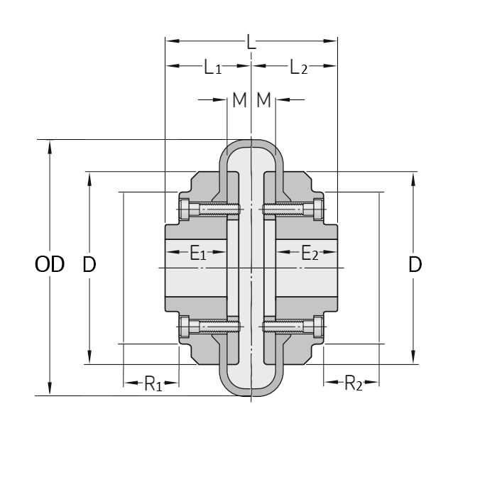 Торообразная муфта в сборе под расточку FLEX F40 ISKRA