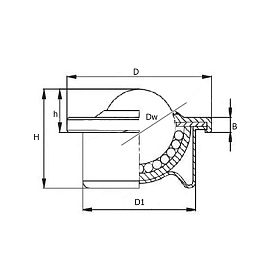 Шариковая опора CY15HCS/CS ISKRA