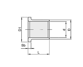Втулка скольжения с фланцем KF4550SF1-1F ISKRA