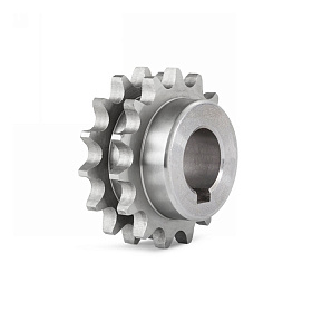 Звездочка со ступицей и готовым отверстием d=25, шпон. паз, для цепи: 06B-2, Z=18 ISKRA