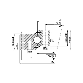 ОПУ стандартная серия с одним рядом шариков EB1.20.0414.200-1STPN ISKRA