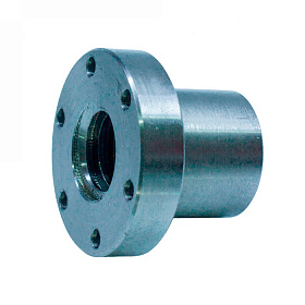 Гайка трапецеидальная с фланцем (сталь) d=30 мм, шаг резьбы 6 мм (прав. резьба), SFR 30-6-D ISKRA