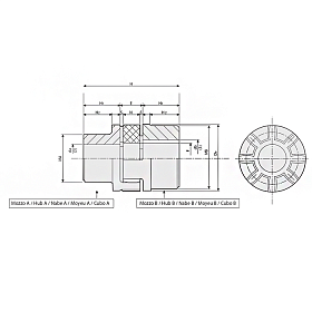 Полумуфта SGMA038 d=35мм(паз) ISKRA