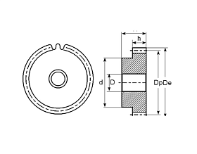 Зубчатая шестерня со ступицей, M=2,5, Z=50 PM29050 ISKRA