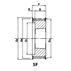 Шкив зубчатый с профилем HTD под втулку тапербуш 48-8M-20 TB (PHP 48-8M-20TB) ISKRA